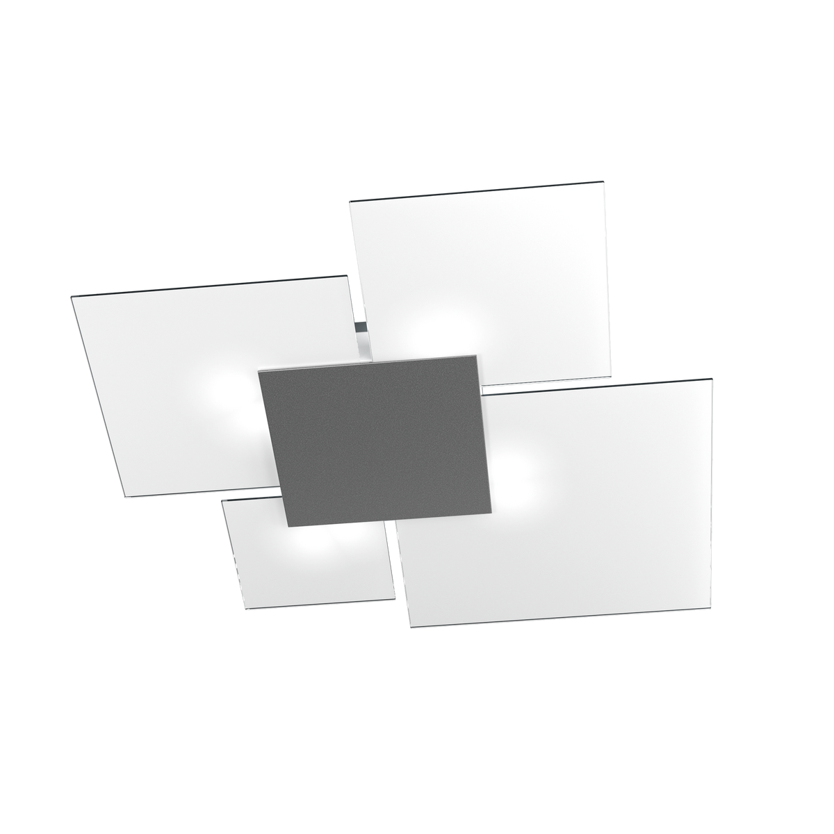1148/90-GA UPGRADE/90 APPLIQUE/PLAFONIERA 4 LUCI GRIGIO ANTRACITE