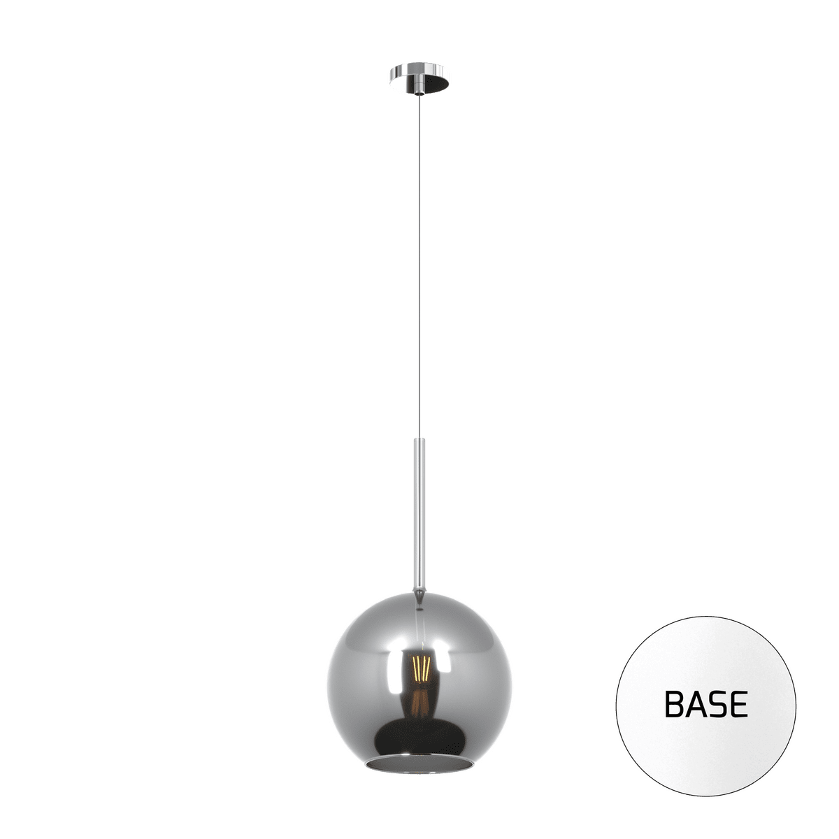 1155BI/SG-CR FUTURE SOSP. BIANCO 1 LUCE GRANDE CROMO