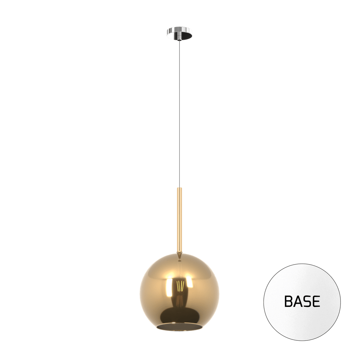 1155BI/SG-OR FUTURE SOSP. BIANCO 1 LUCE GRANDE ORO