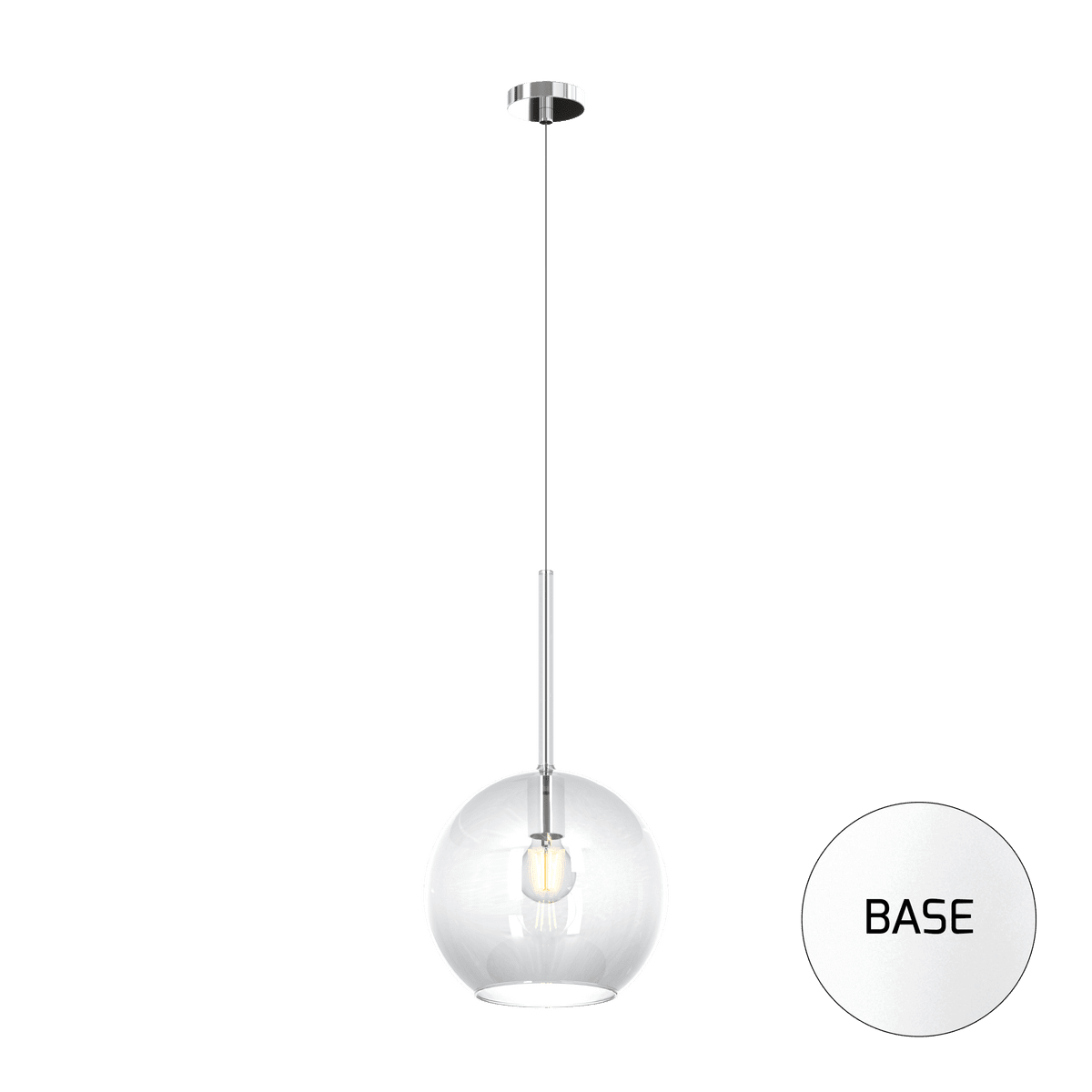 1155BI/SG-TR FUTURE SOSP. BIANCO 1 LUCE GRANDE TRASPARENTE
