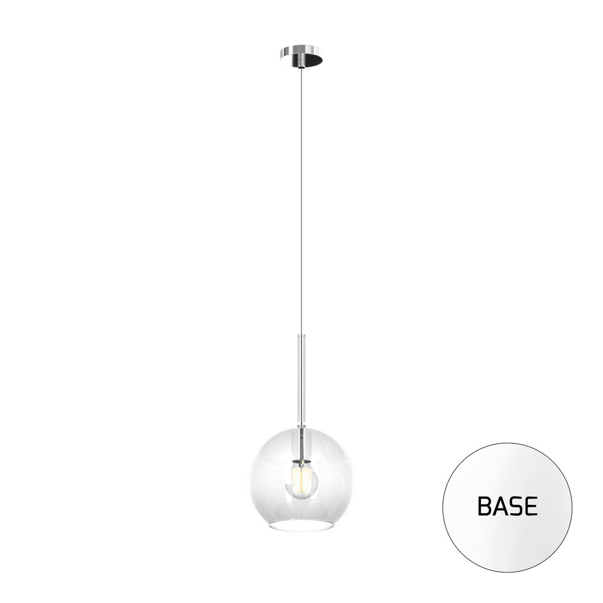1155BI/SM-TR FUTURE SOSP. BIANCO 1 LUCE MEDIA TRASPARENTE
