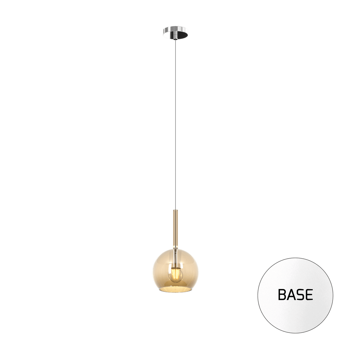 1155BI/SP-AM FUTURE SOSP. BIANCO 1 LUCE PICCOLA AMBRA
