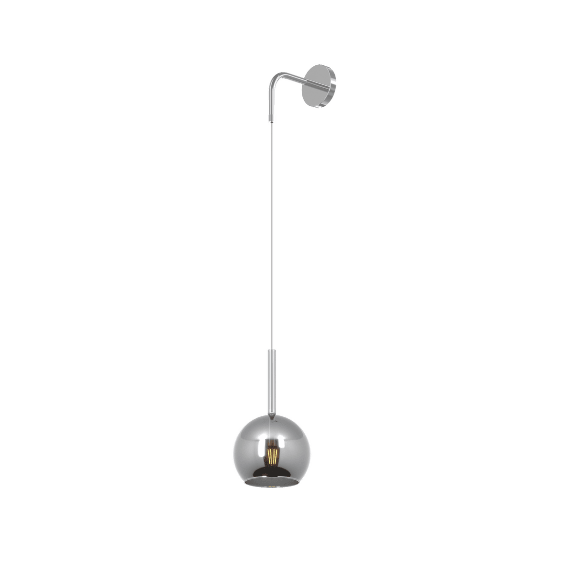 1155CR/A-CR FUTURE APPLIQUE CROMO 1 LUCE PICCOLA VETRO CROMO