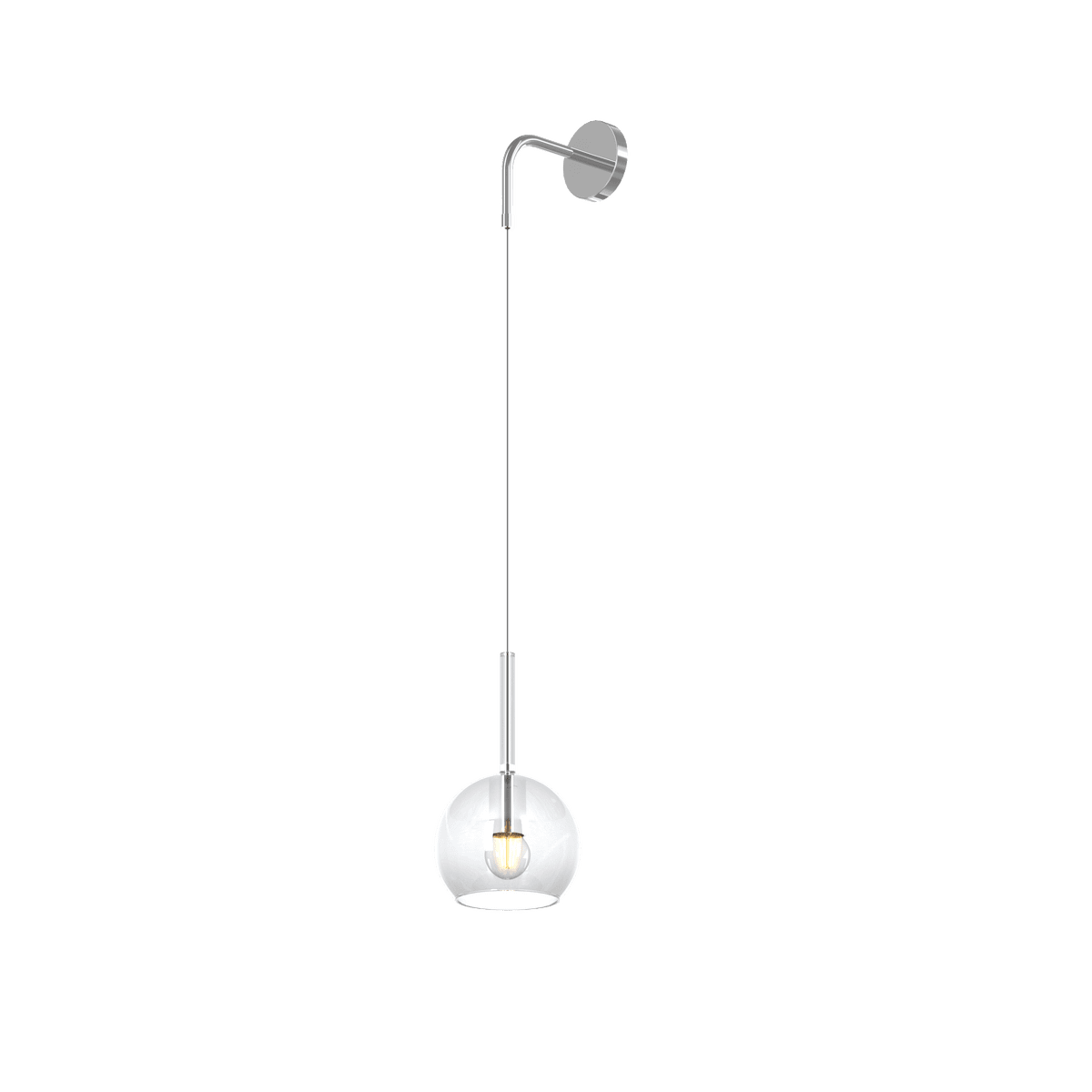 1155CR/A-TR FUTURE APPLIQUE CROMO 1 LUCE PICCOLA VETRO TRASPARENTE