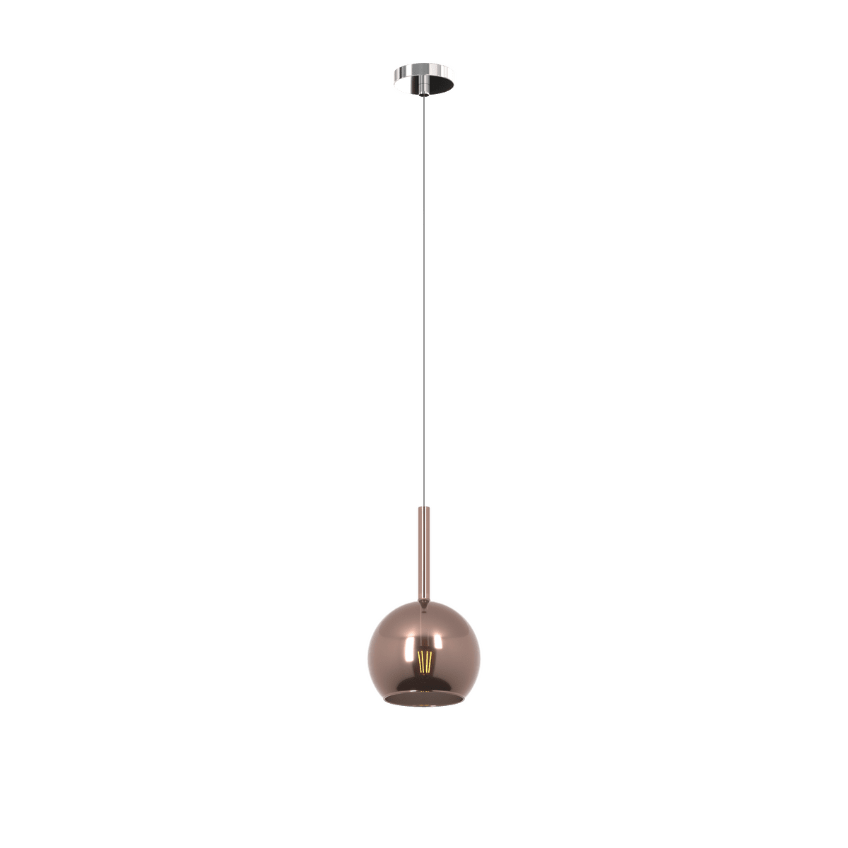 1155CR/SP-RA FUTURE SOSP. CROMO 1 LUCE PICCOLA RAME