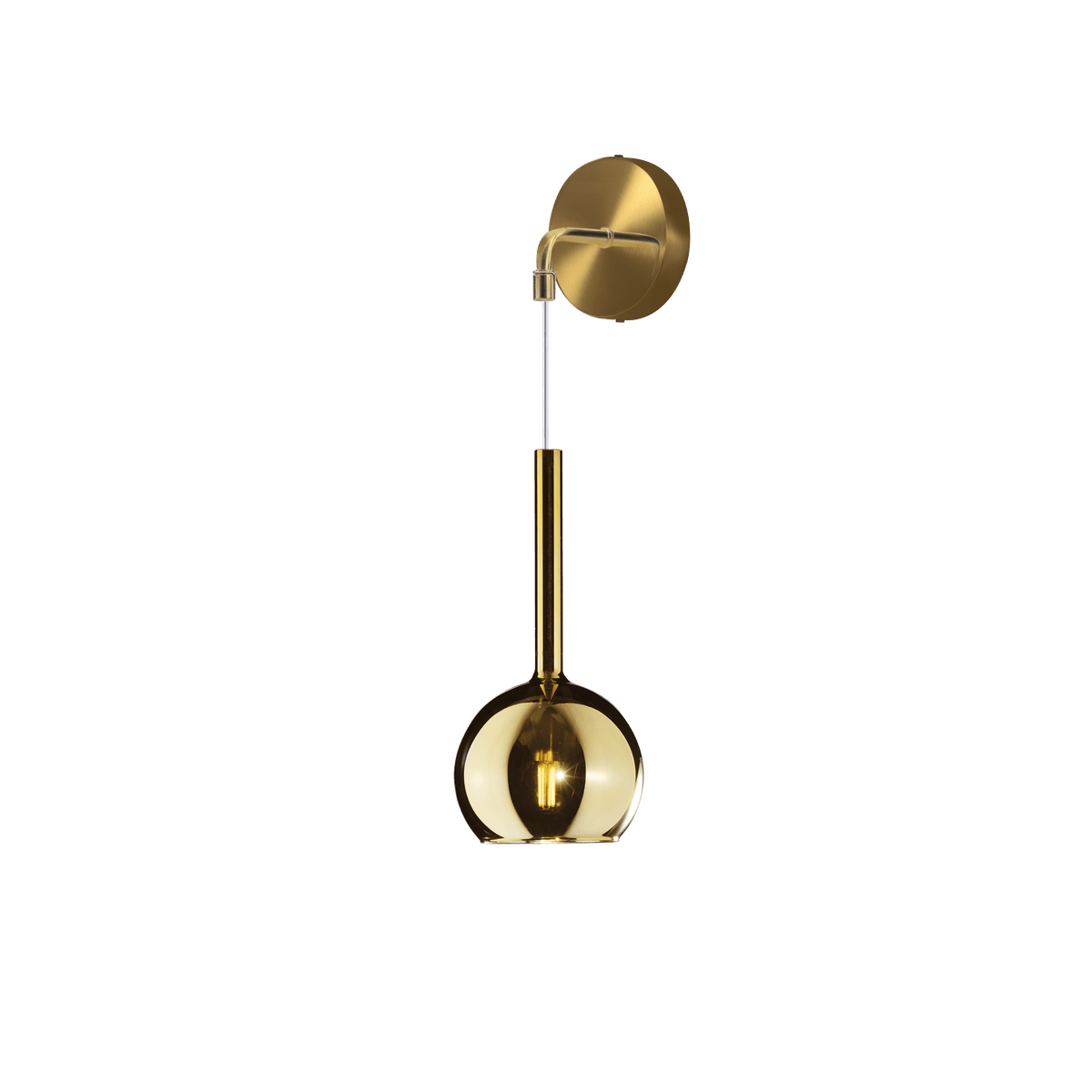 1155OS/A-OR FUTURE APPLIQUE OTTONE SAT. 1 LUCE PICCOLA VETRO ORO