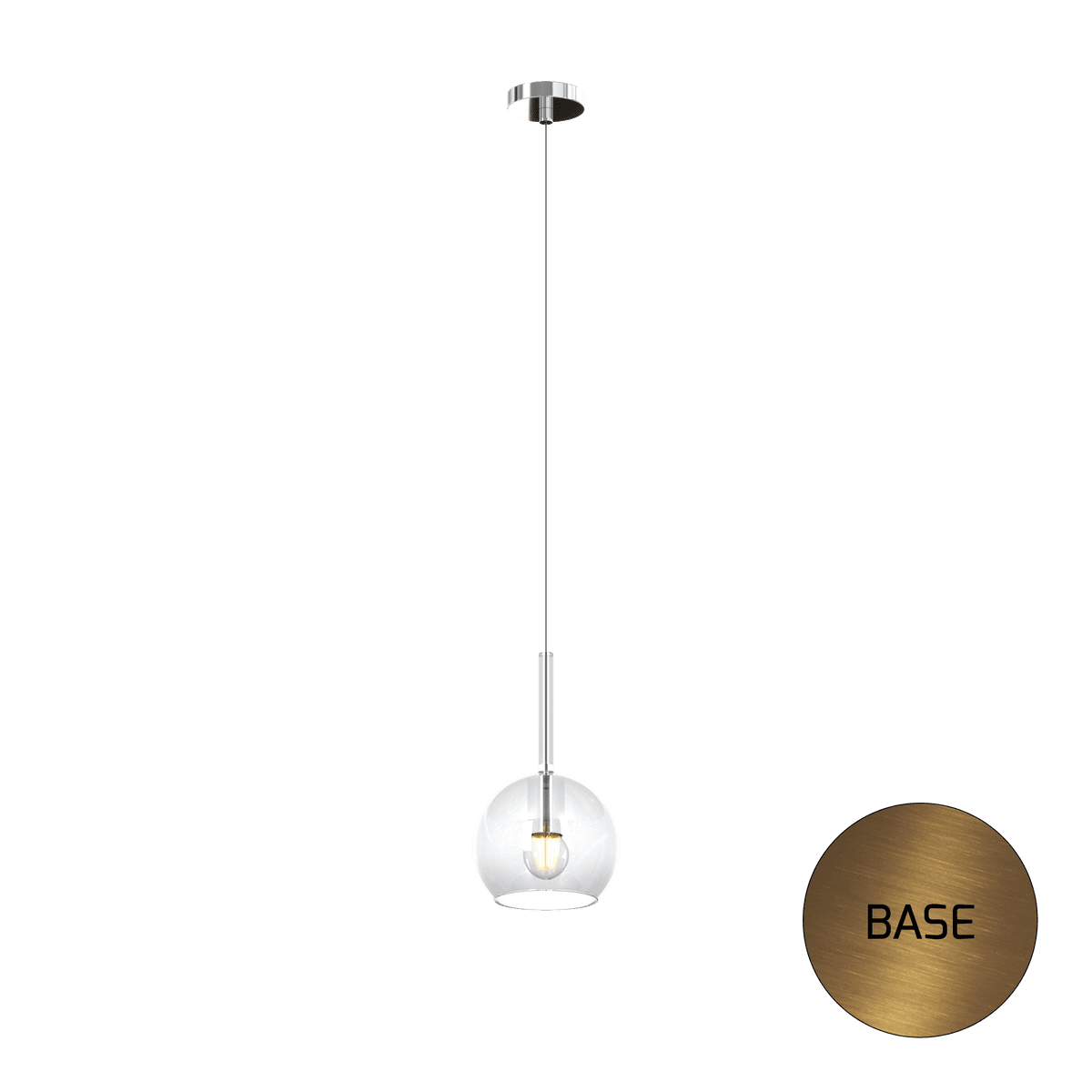 1155OS/SP-TR FUTURE SOSP. OTTONE SAT. 1 LUCE PICCOLA TRASPARENTE