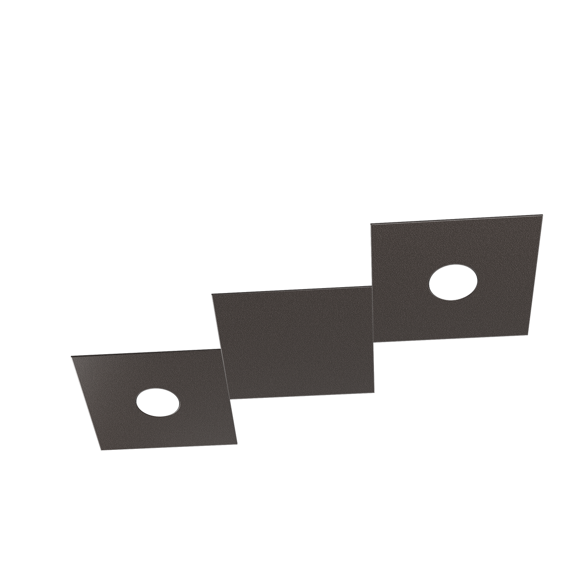 1156/2L1D-MA ECCENTRIC APPLIQUE/PLAFONIERA 2 LUCI + 1 DECORATIVO MARRONE