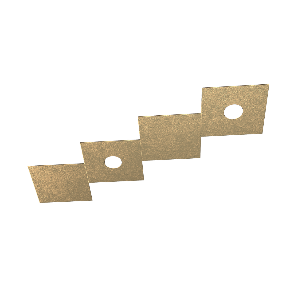 1156/2L2D-FO ECCENTRIC APPLIQUE/PLAFONIERA 2 LUCI + 2 DECORATIVO FOGLIA ORO