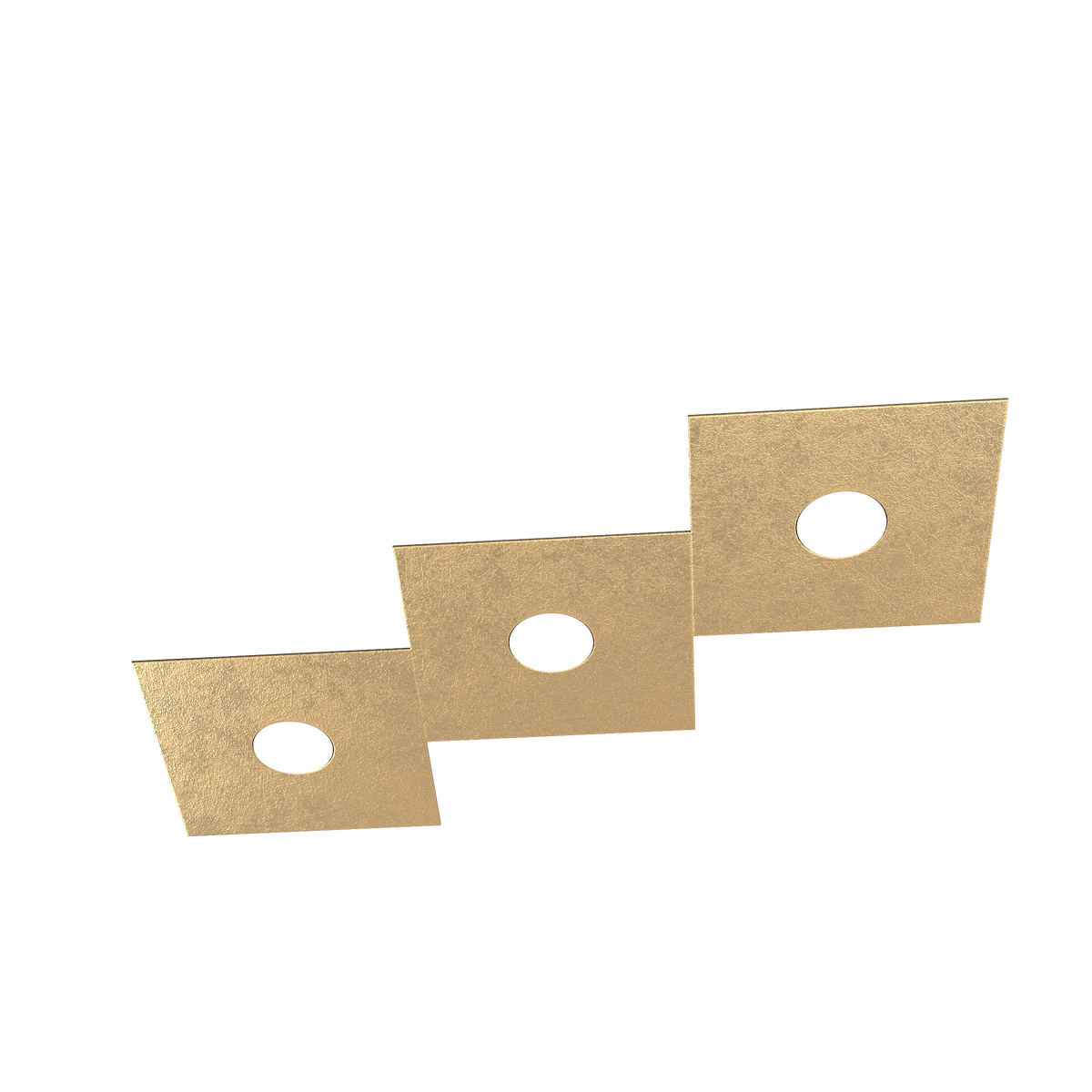 1156/3L-FO ECCENTRIC APPLIQUE/PLAFONIERA 3 LUCI FOGLIA ORO