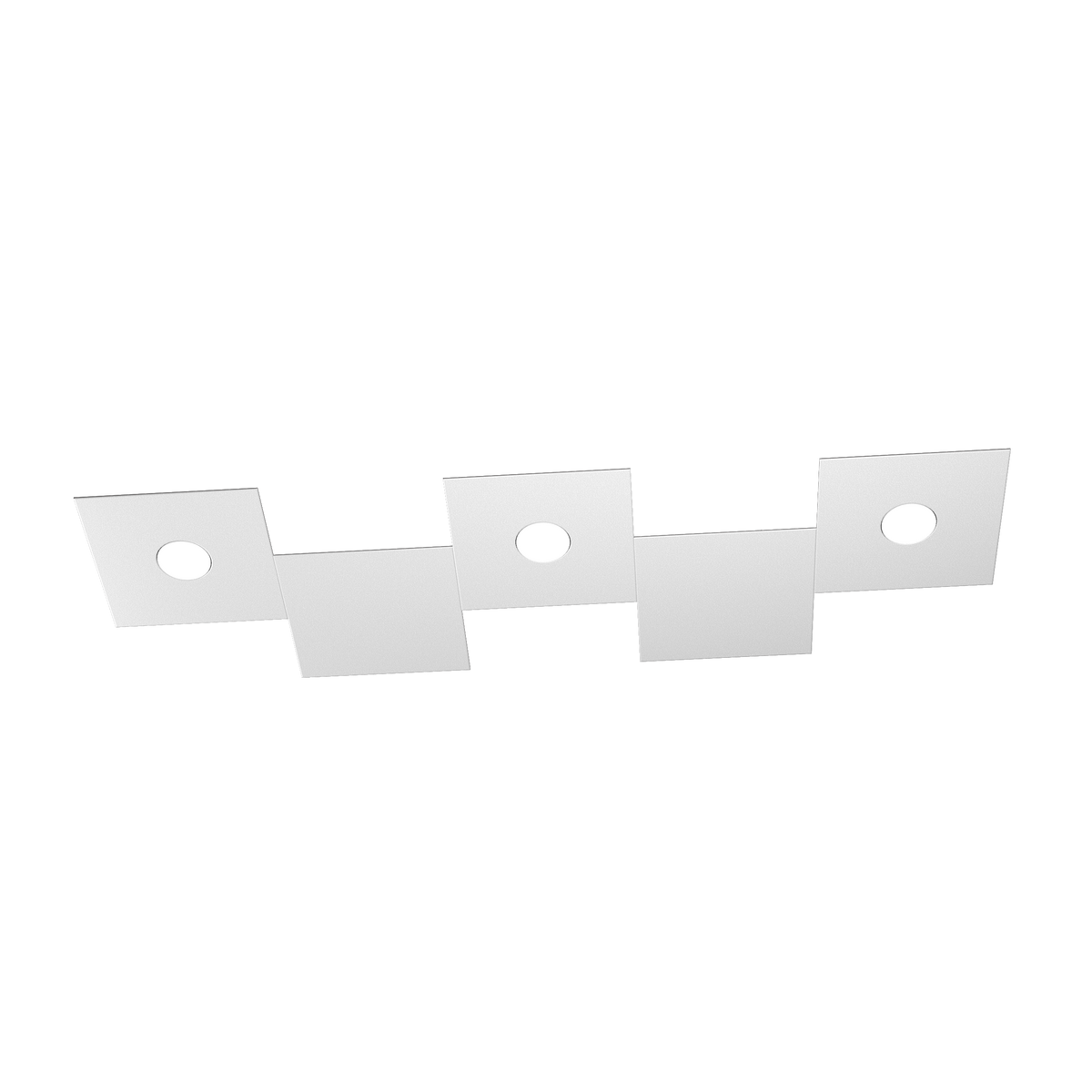 1156/3L2D-GR ECCENTRIC APPLIQUE/PLAFONIERA 3 LUCI + 2 DECORATIVO GRIGIO