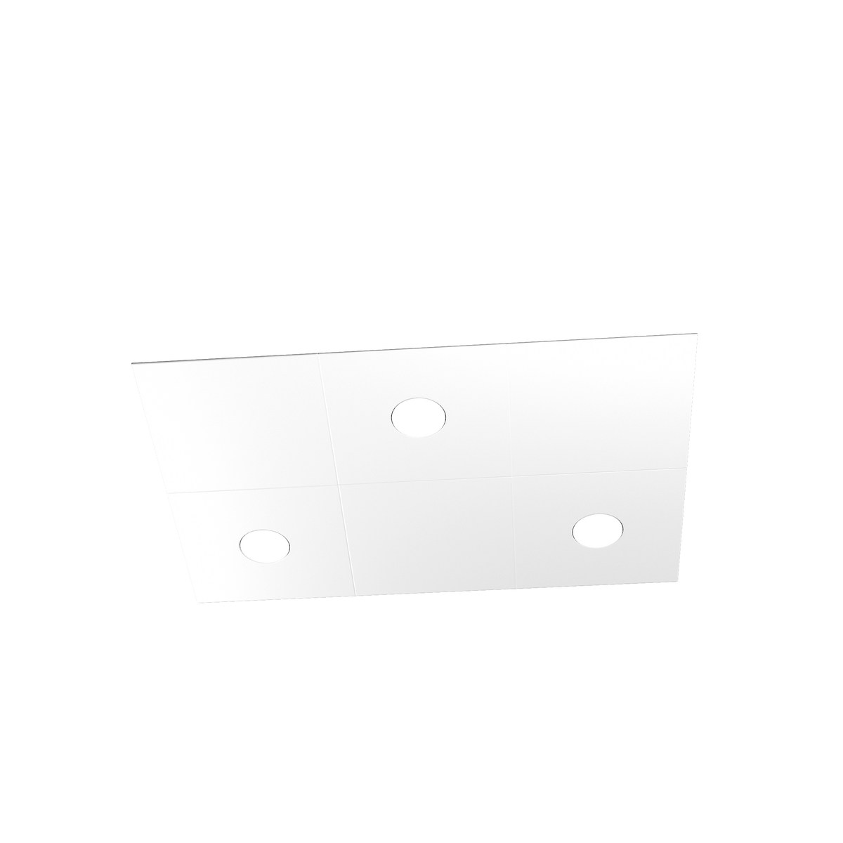 1156/3L3D-BI ECCENTRIC APPLIQUE/PLAFONIERA 3 LUCI + 3 DECORATIVO BIANCO