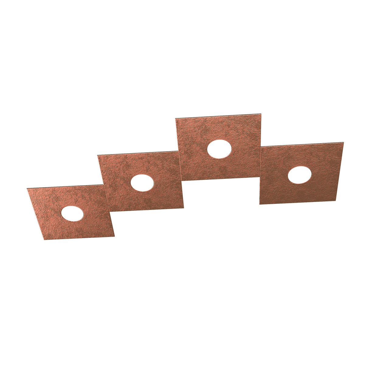 1156/4L-FR ECCENTRIC APPLIQUE/PLAFONIERA 4 LUCI FOGLIA RAME