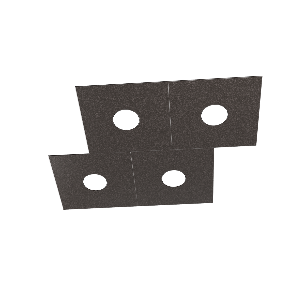1156/4L-MA ECCENTRIC APPLIQUE/PLAFONIERA 4 LUCI MARRONE