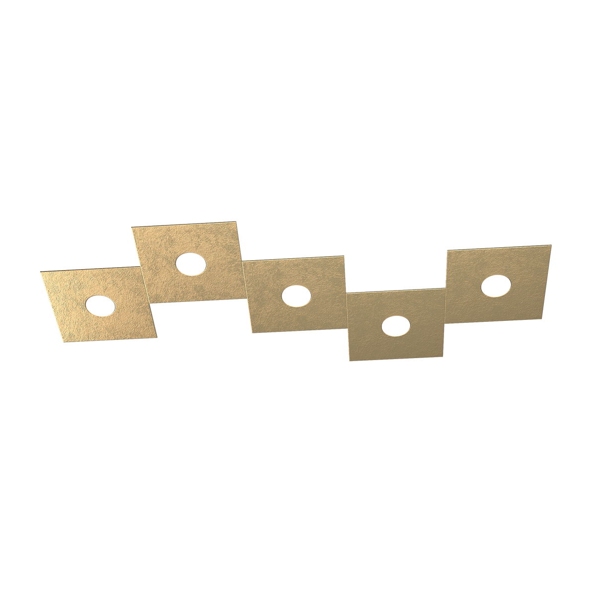 1156/5L-FO ECCENTRIC APPLIQUE/PLAFONIERA 5 LUCI FOGLIA ORO