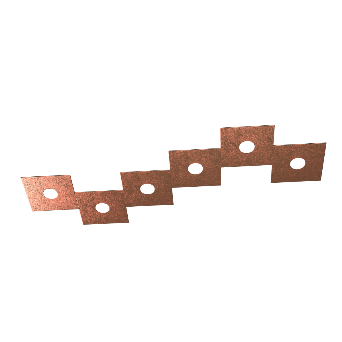 1156/6L-FR ECCENTRIC APPLIQUE/PLAFONIERA 6 LUCI FOGLIA RAME