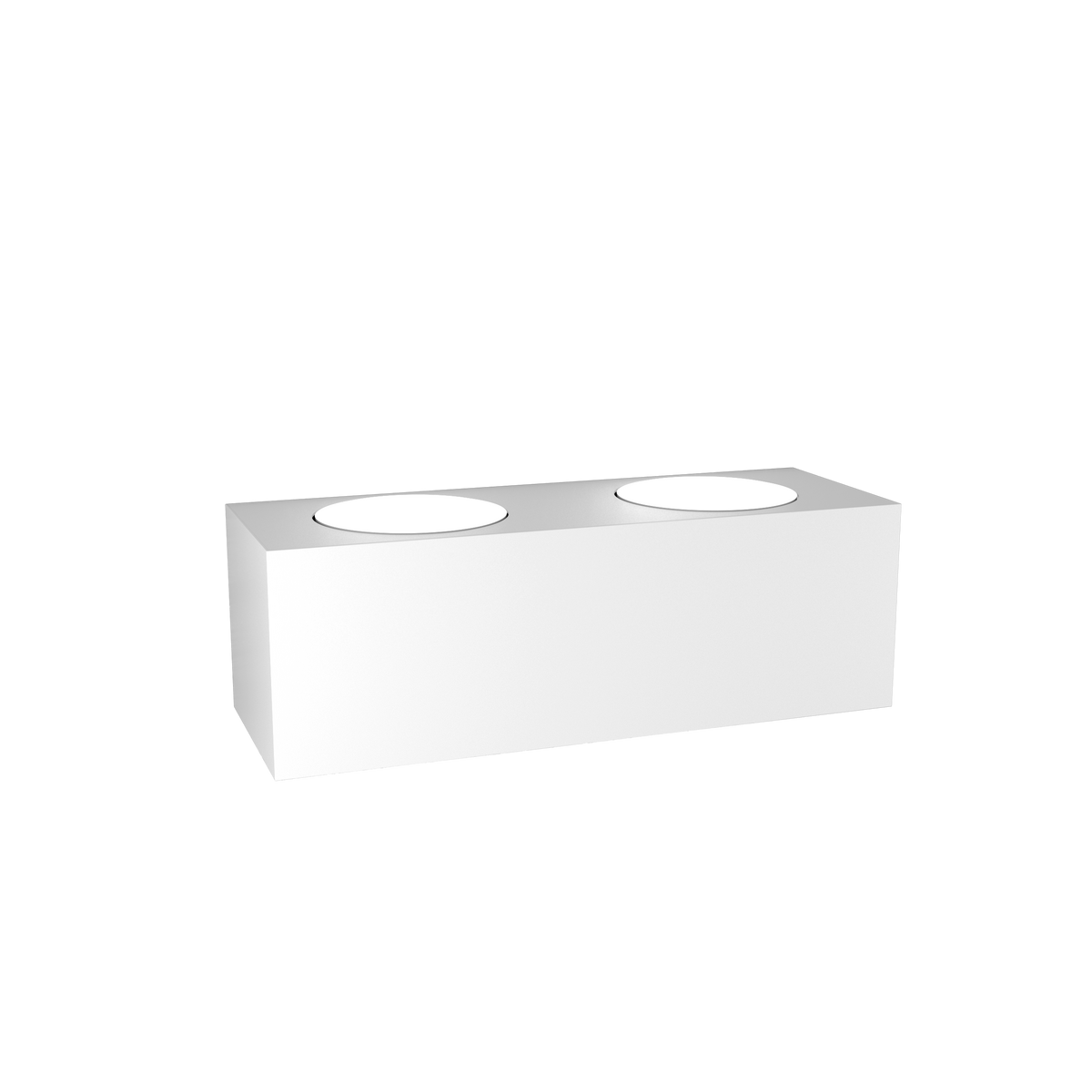 1156/A4-BI ECCENTRIC APPLIQUE 4 LUCI BIEMISSIONE BIANCO