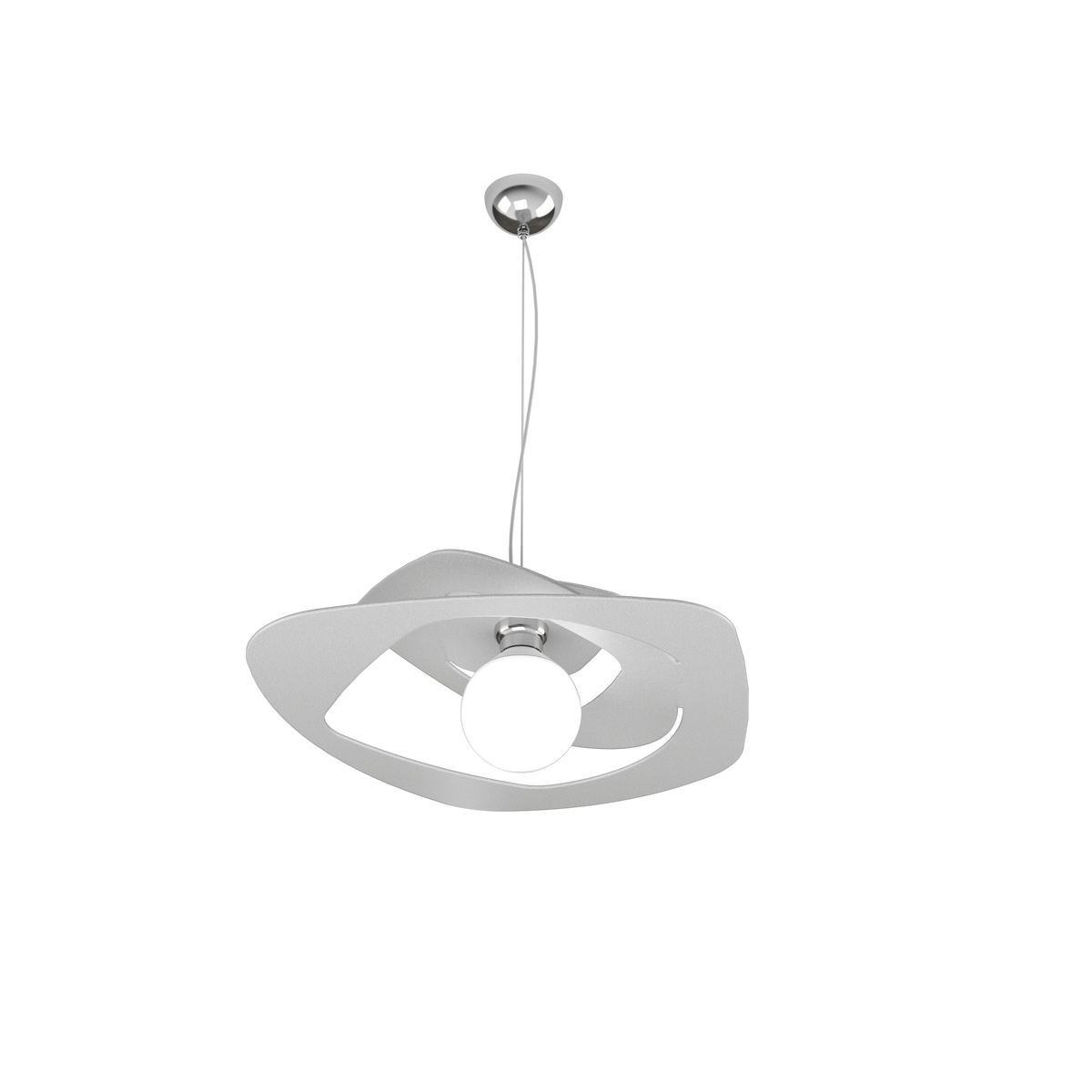 1157/S50-GR WARPED SOSPENSIONE D.50 CM. 1 LUCE GRIGIO