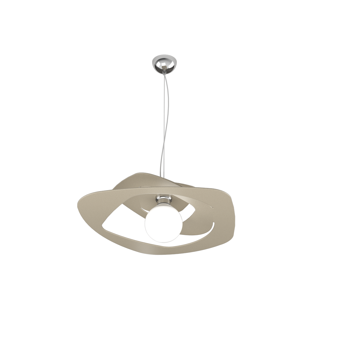 1157/S50-SA WARPED SOSPENSIONE D.50 CM. 1 LUCE SABBIA