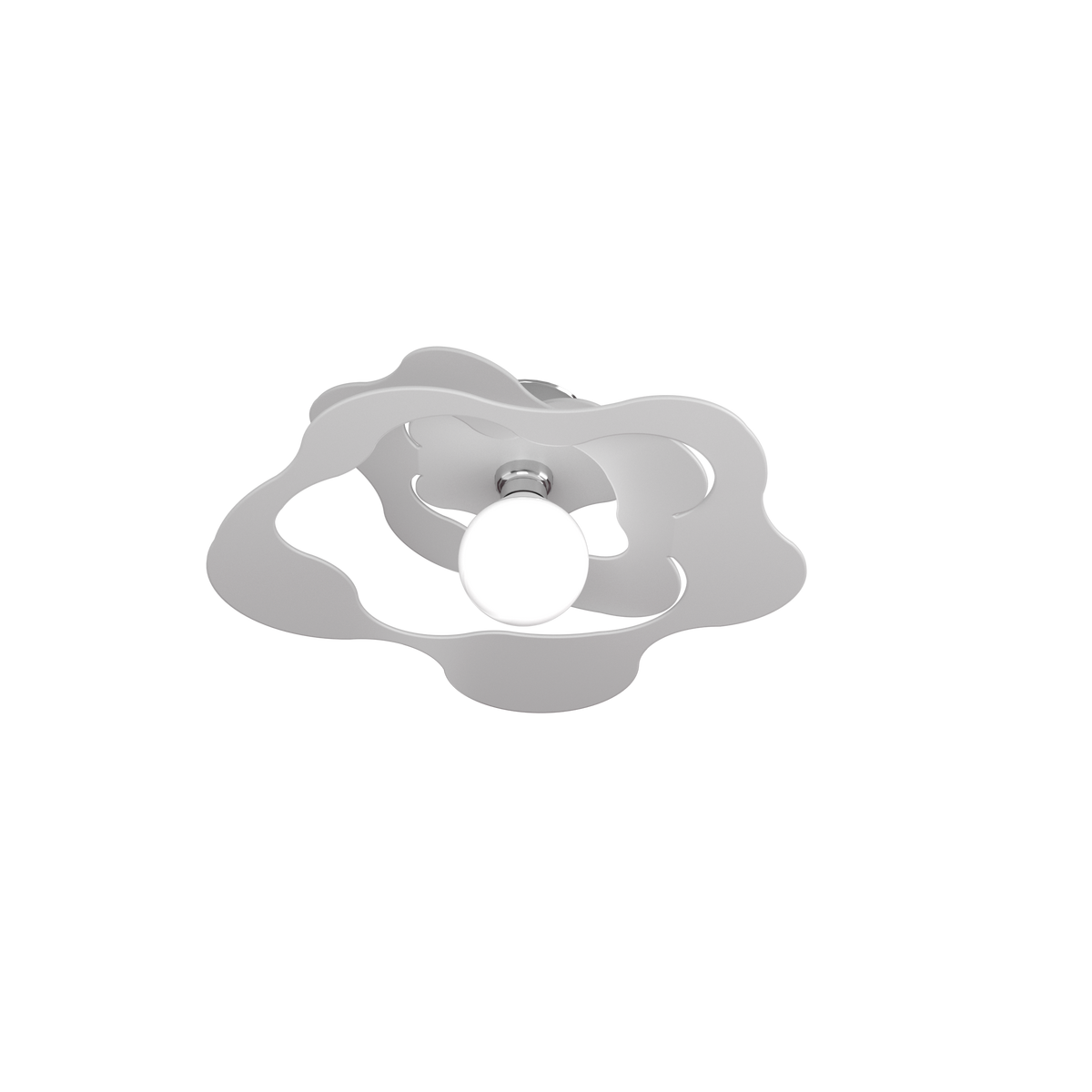 1158/PL50-BI RIPPLES PLAFONIERA D.50 CM. 1 LUCE BIANCO