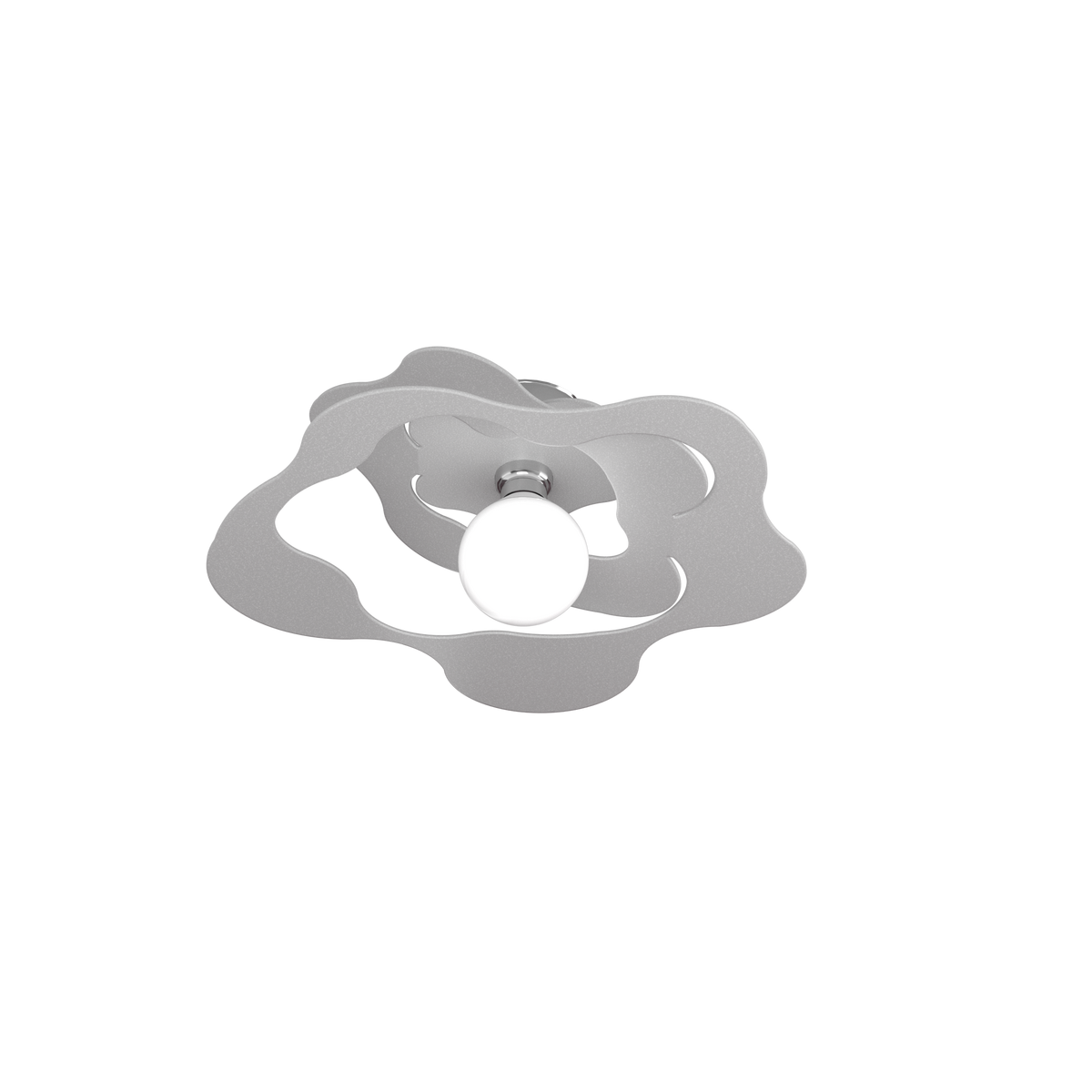 1158/PL50-GR RIPPLES PLAFONIERA D.50 CM. 1 LUCE GRIGIO