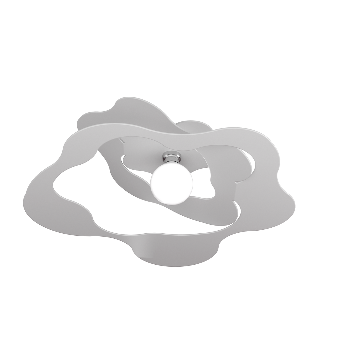 1158/PL70-BI RIPPLES PLAFONIERA D.70 CM. 1 LUCE BIANCO