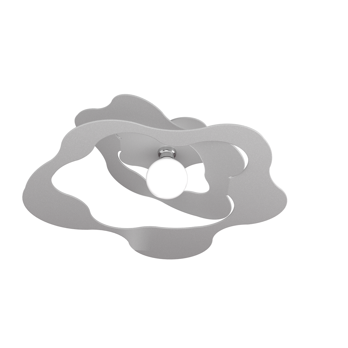 1158/PL70-GR RIPPLES PLAFONIERA D.70 CM. 1 LUCE GRIGIO