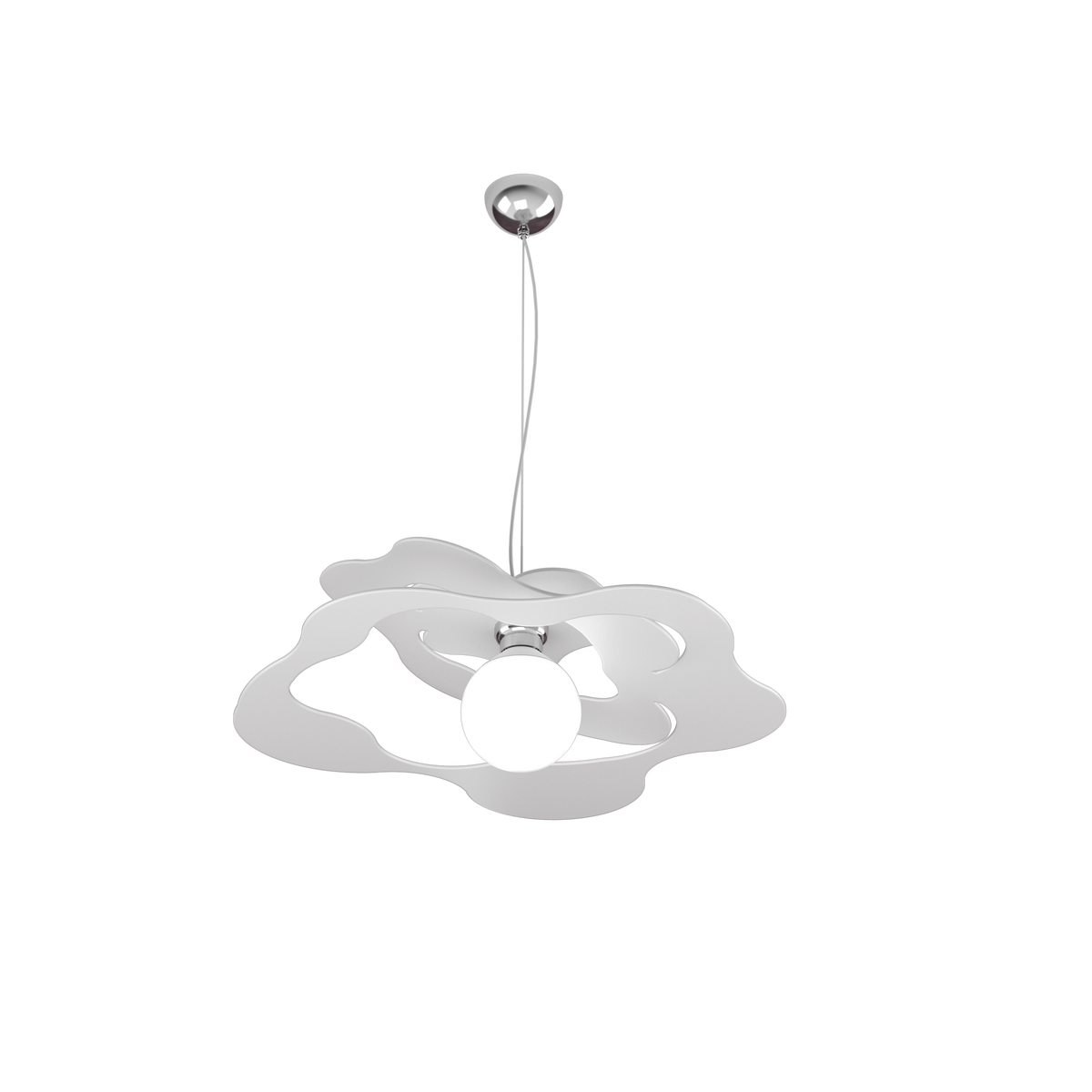 1158/S50-BI RIPPLES SOSPENSIONE D.50 CM. 1 LUCE BIANCO