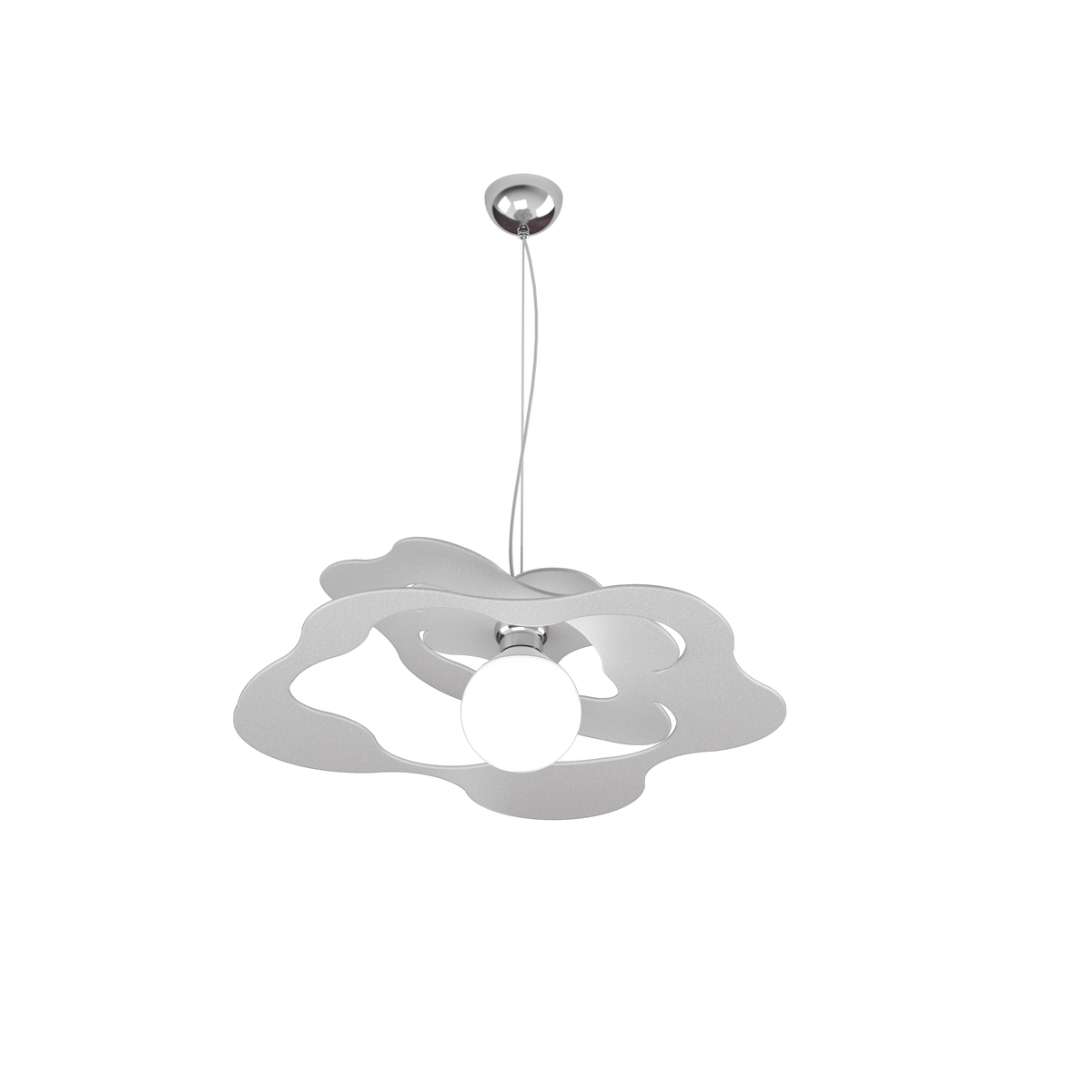 1158/S50-GR RIPPLES SOSPENSIONE D.50 CM. 1 LUCE GRIGIO