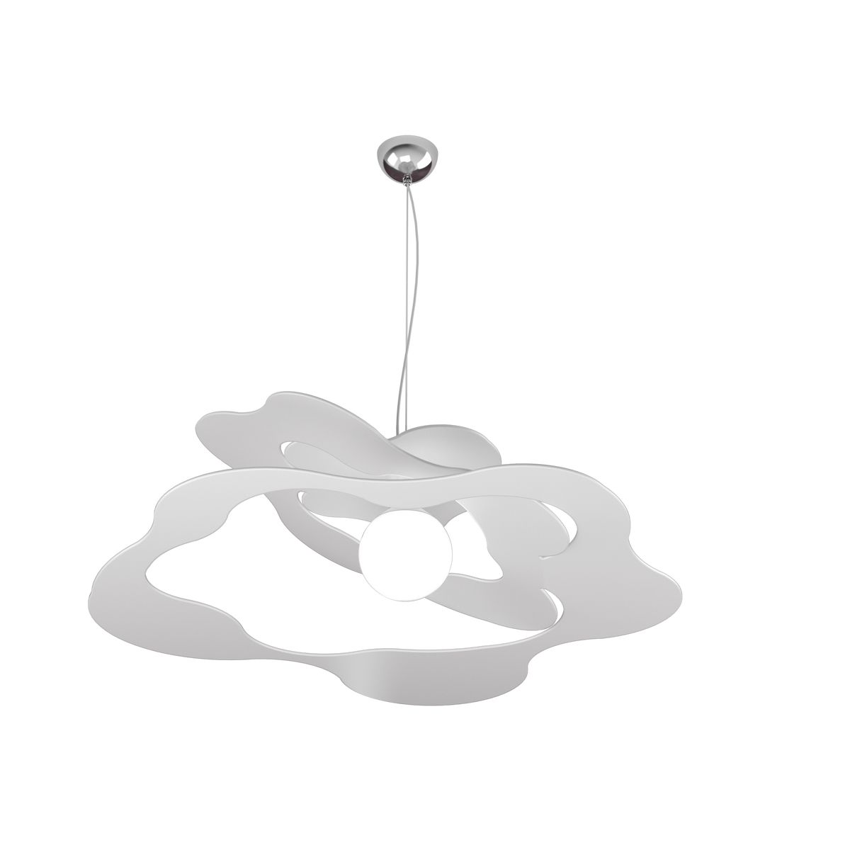 1158/S70-BI RIPPLES SOSPENSIONE D.70 CM. 1 LUCE BIANCO