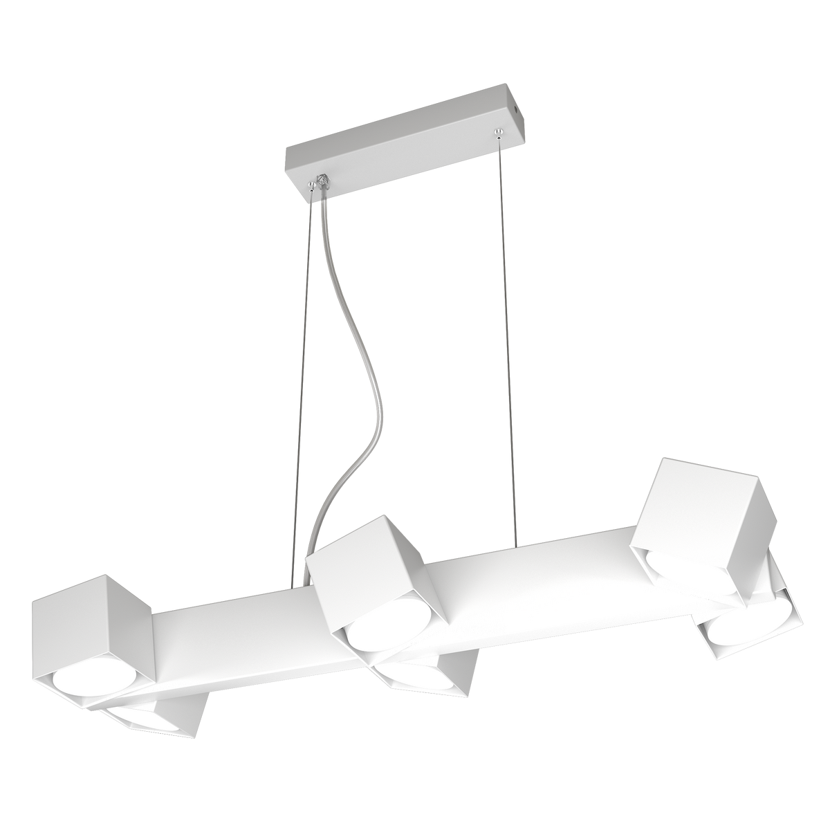 1160/S6-BI ROTATION SOSPENSIONE 6 LUCI BIANCO