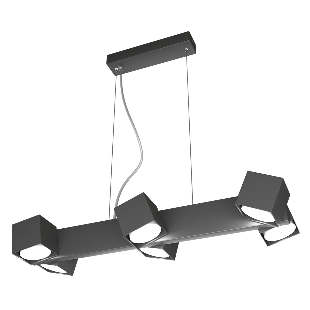 1160/S6-GA ROTATION SOSPENSIONE 6 LUCI GRIGIO ANTRACITE
