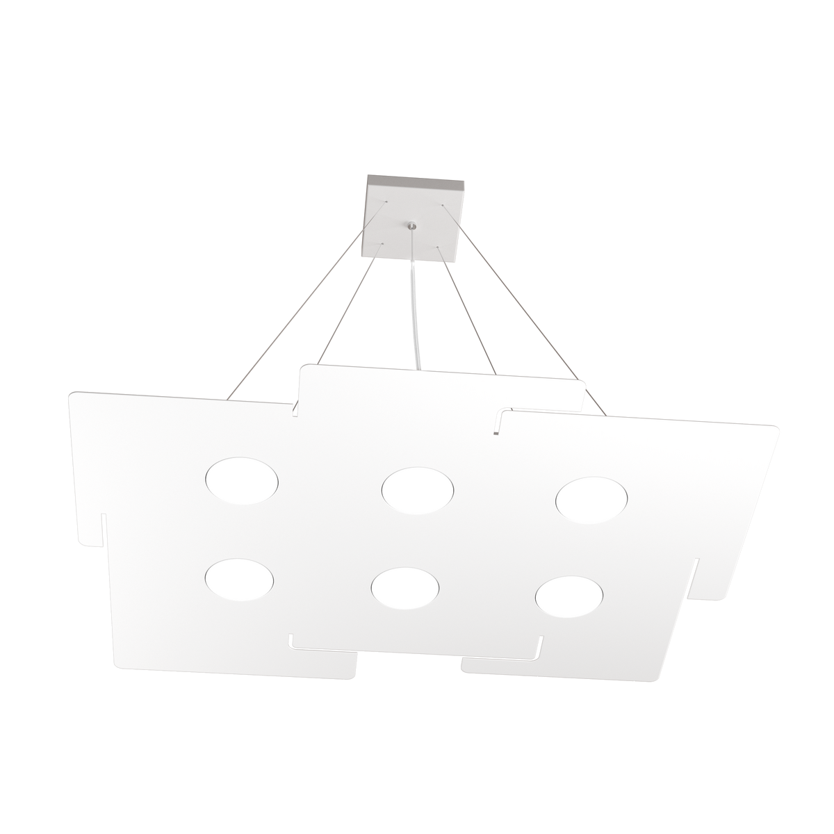 1161/S6 ECHO SOSPENSIONE 6 LUCI BIANCO