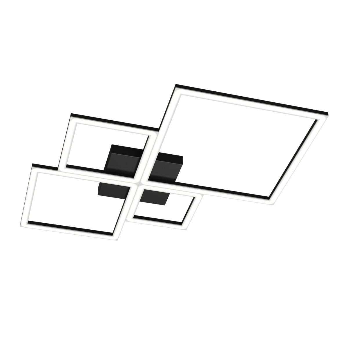 1162/70-NE FOUR SQUARES APPLIQUE/PLAFONIERA 70 CM. NERO