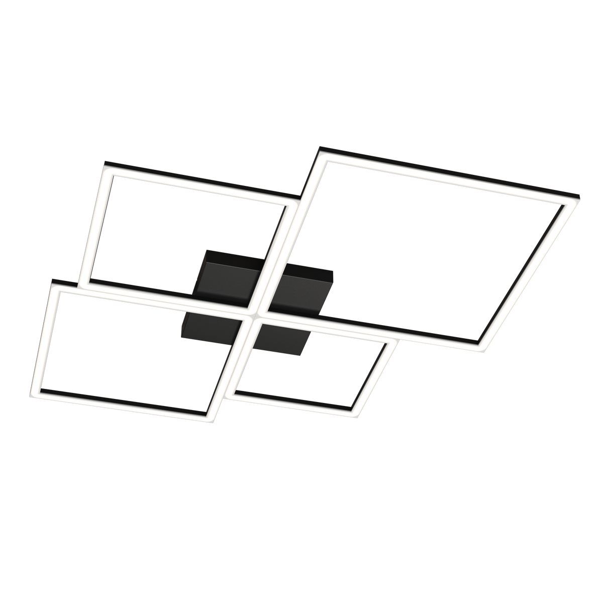 1162/90-NE FOUR SQUARES APPLIQUE/PLAFONIERA 90 CM. NERO