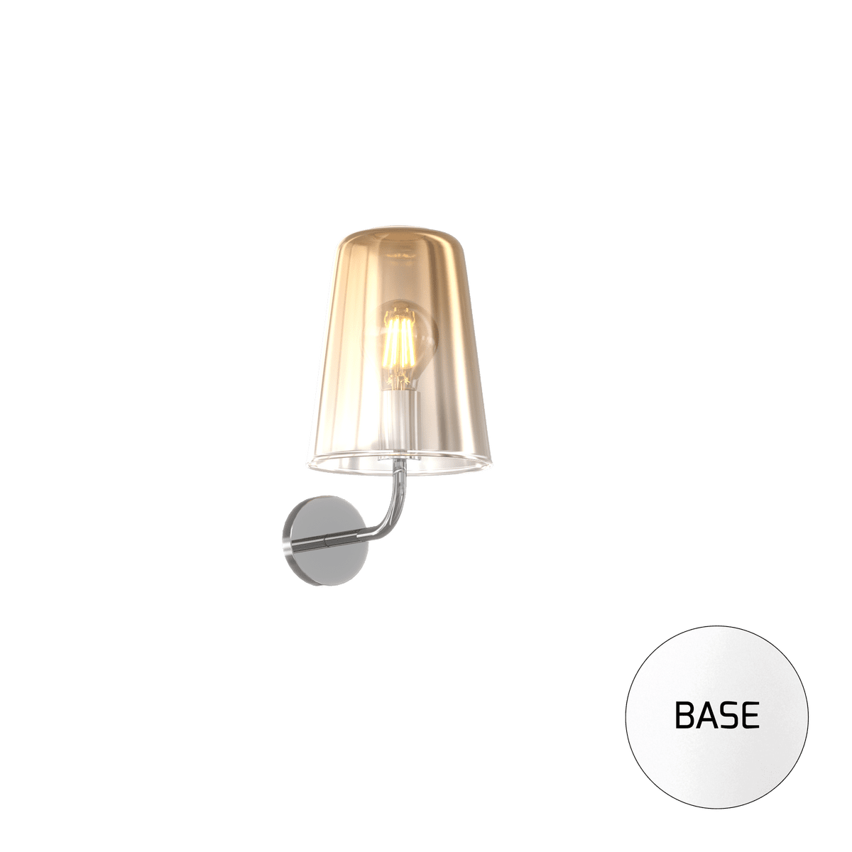 1164BI/A-AM SHADED APPLIQUE BIANCO REGOLABILE 1 LUCE AMBRA