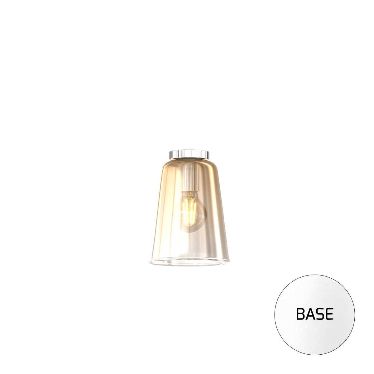 1164BI/PL1-AM SHADED PLAFONIERA BIANCO 1 LUCE AMBRA