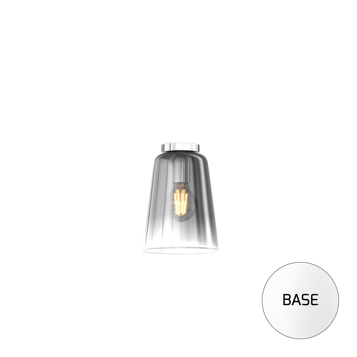 1164BI/PL1-CR SHADED PLAFONIERA BIANCO 1 LUCE CROMO