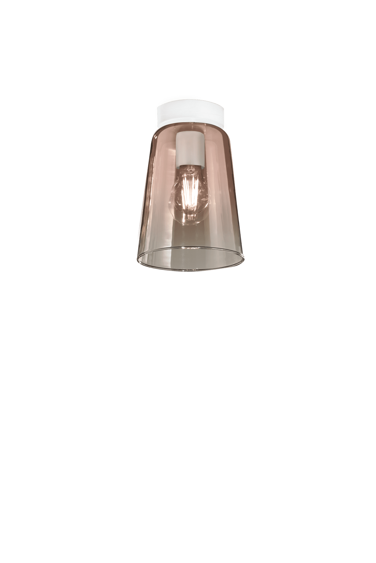 1164BI/PL1-RA SHADED PLAFONIERA BIANCO 1 LUCE RAME