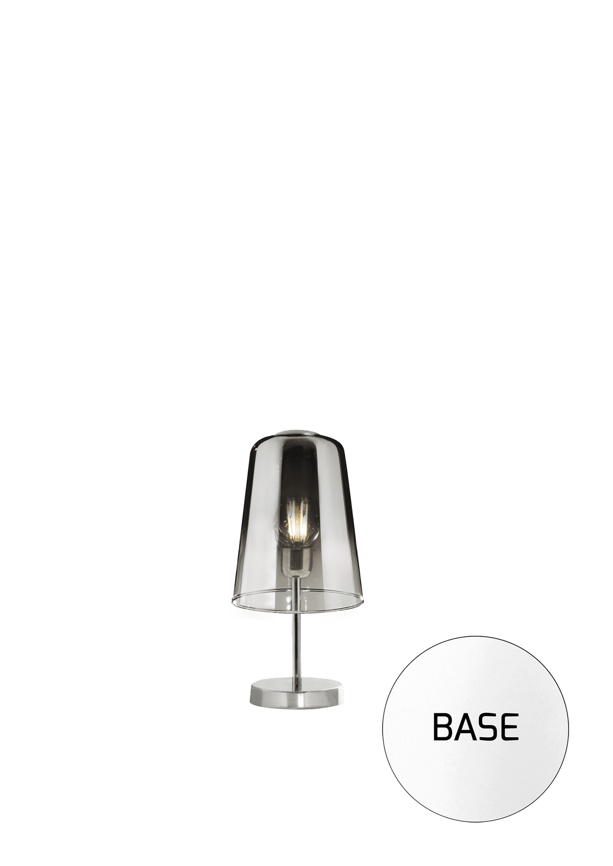 1164BI/PT-CR SHADED PORTATILE BIANCO 1 LUCE CROMO