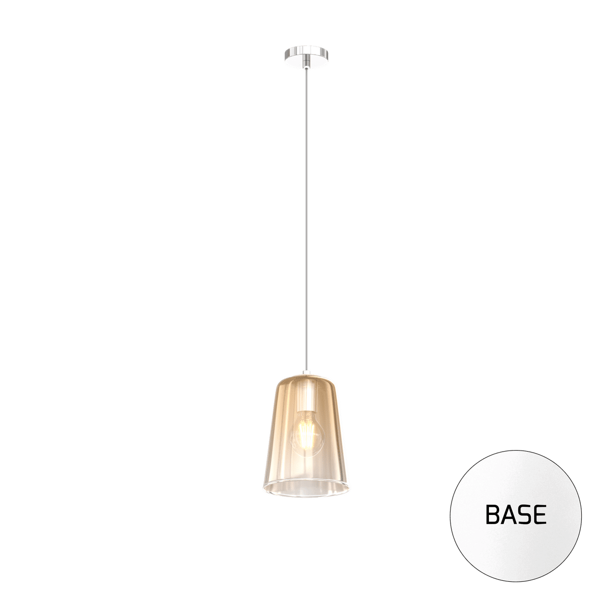 1164BI/S1-AM SHADED SOSP. BIANCO 1 LUCE AMBRA