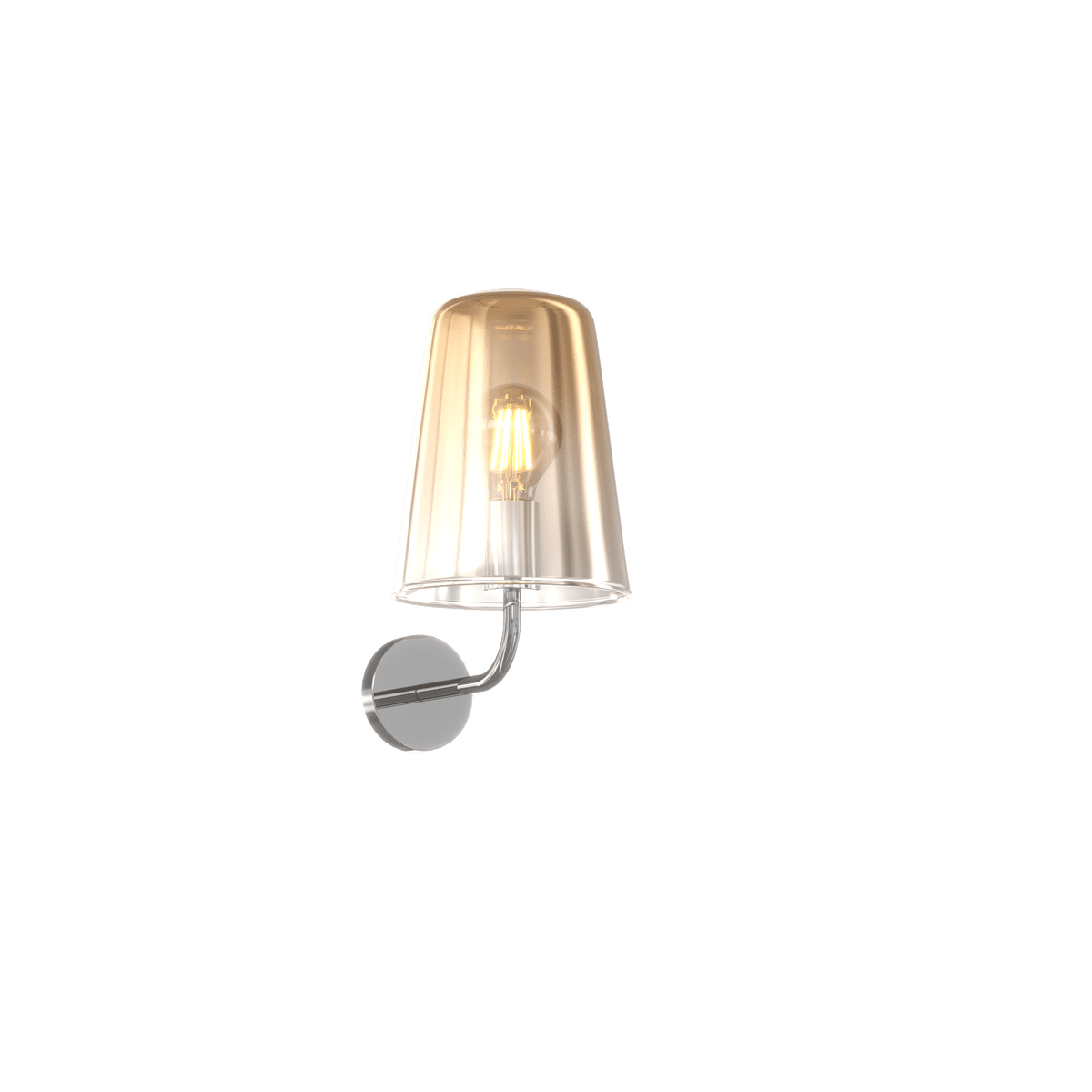 1164CR/A-AM SHADED APPLIQUE CROMO REGOLABILE 1 LUCE AMBRA
