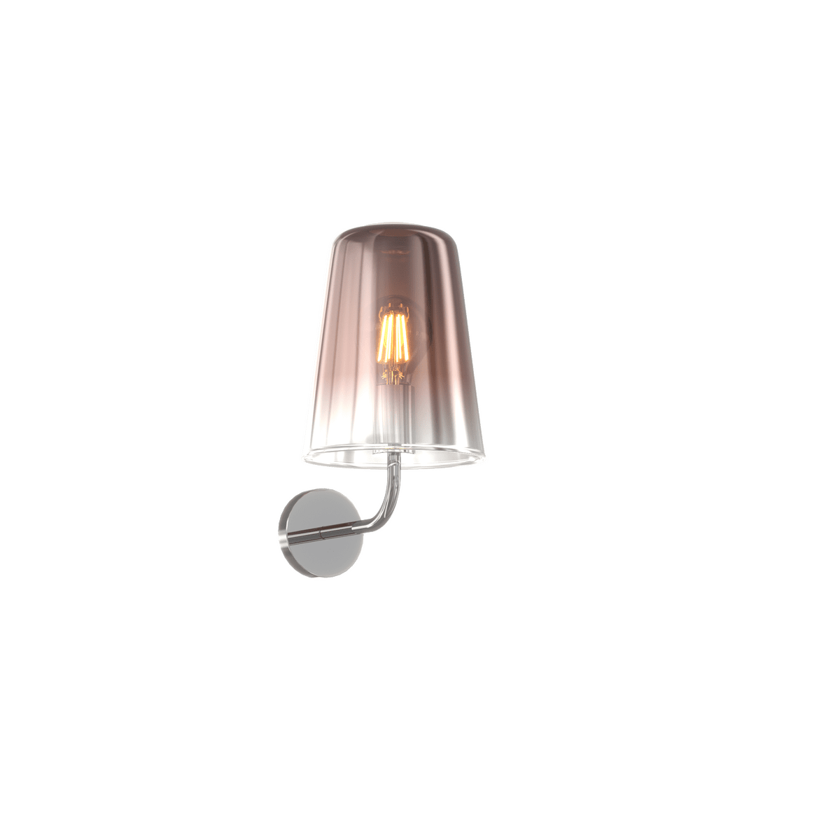1164CR/A-RA SHADED APPLIQUE CROMO REGOLABILE 1 LUCE RAME