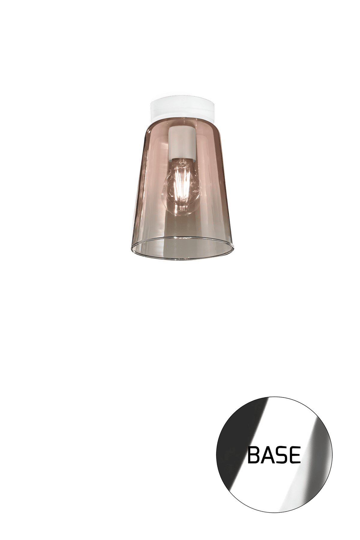 1164CR/PL1-RA SHADED PLAFONIERA CROMO 1 LUCE RAME