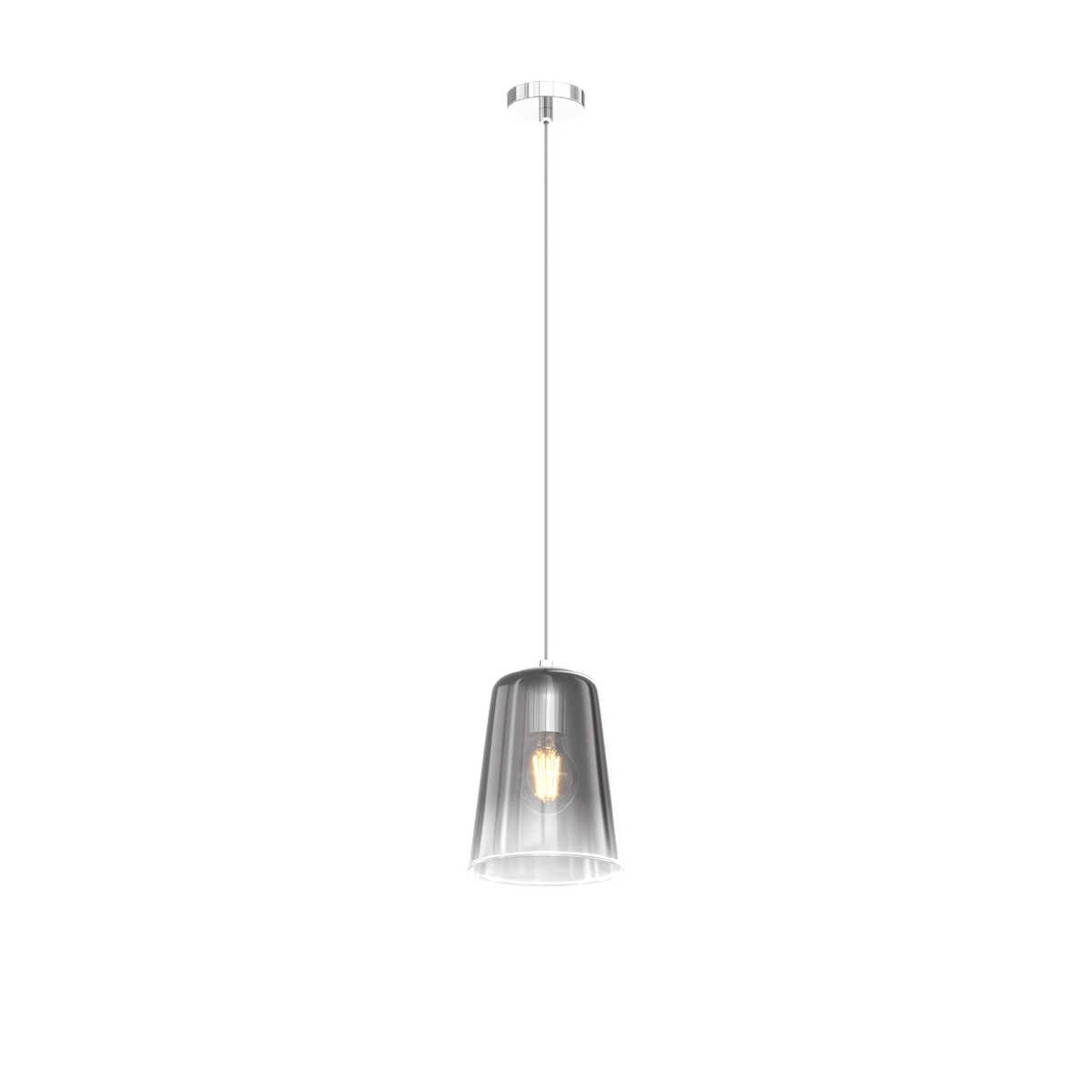 1164CR/S1-CR SHADED SOSP. CROMO 1 LUCE CROMO