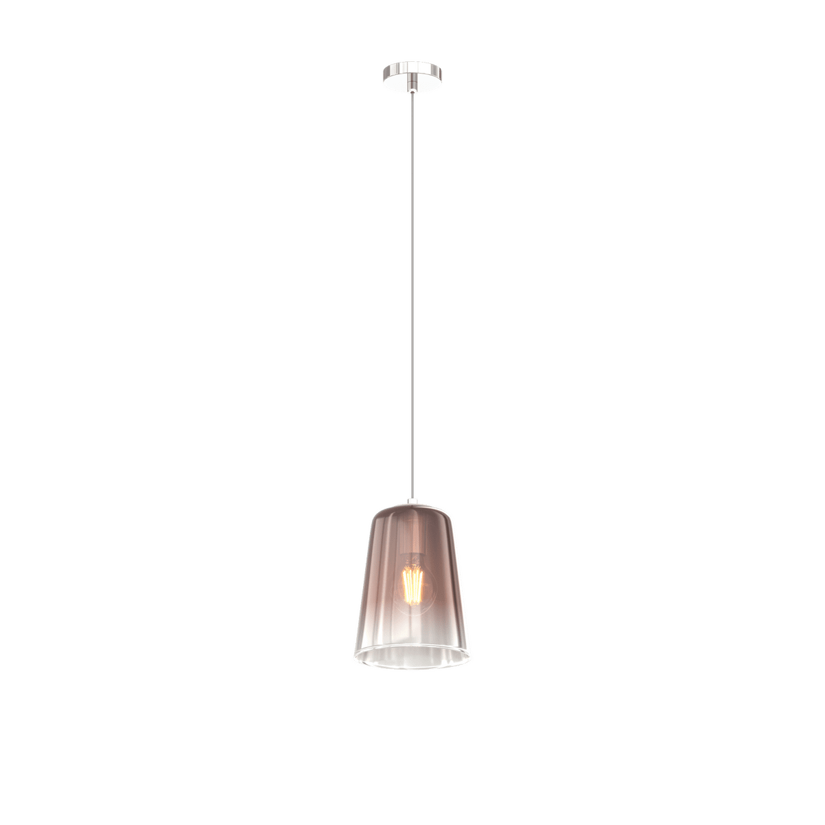 1164CR/S1-RA SHADED SOSP. CROMO 1 LUCE RAME