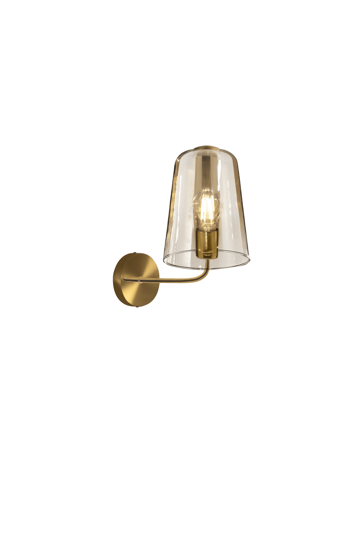 1164OS/A-AM SHADED APPLIQUE OTTONE SAT. REGOLABILE 1 LUCE AMBRA