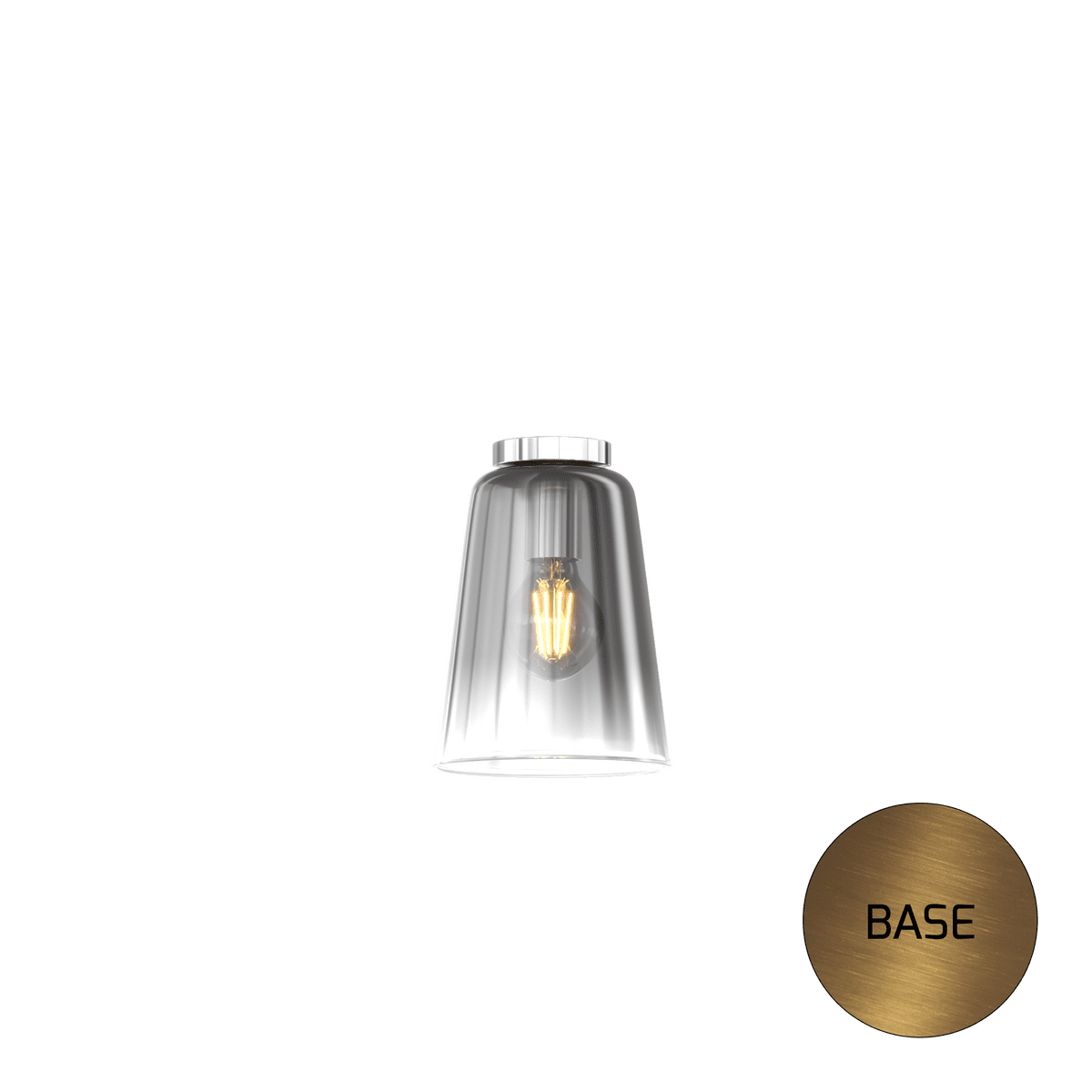 1164OS/PL1-CR SHADED PLAFONIERA OTTONE SAT. 1 LUCE CROMO