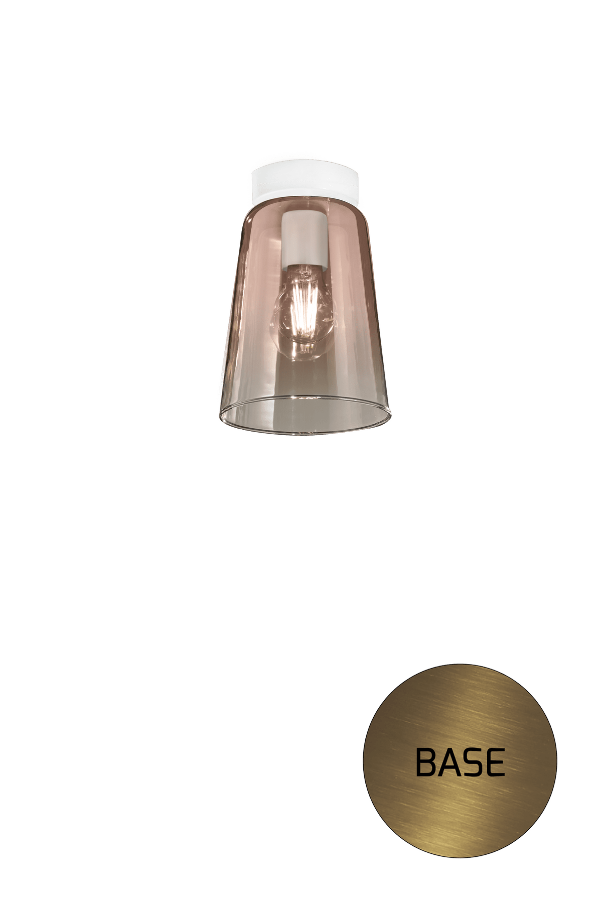 1164OS/PL1-RA SHADED PLAFONIERA OTTONE SAT. 1 LUCE RAME