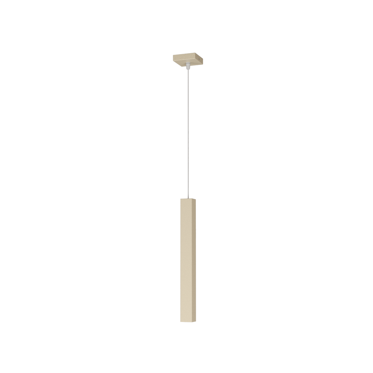 1173/S1-SA SQUARE TUBE SOSPENSIONE 1 LUCE SABBIA CAVO CM.250 CON BASE
